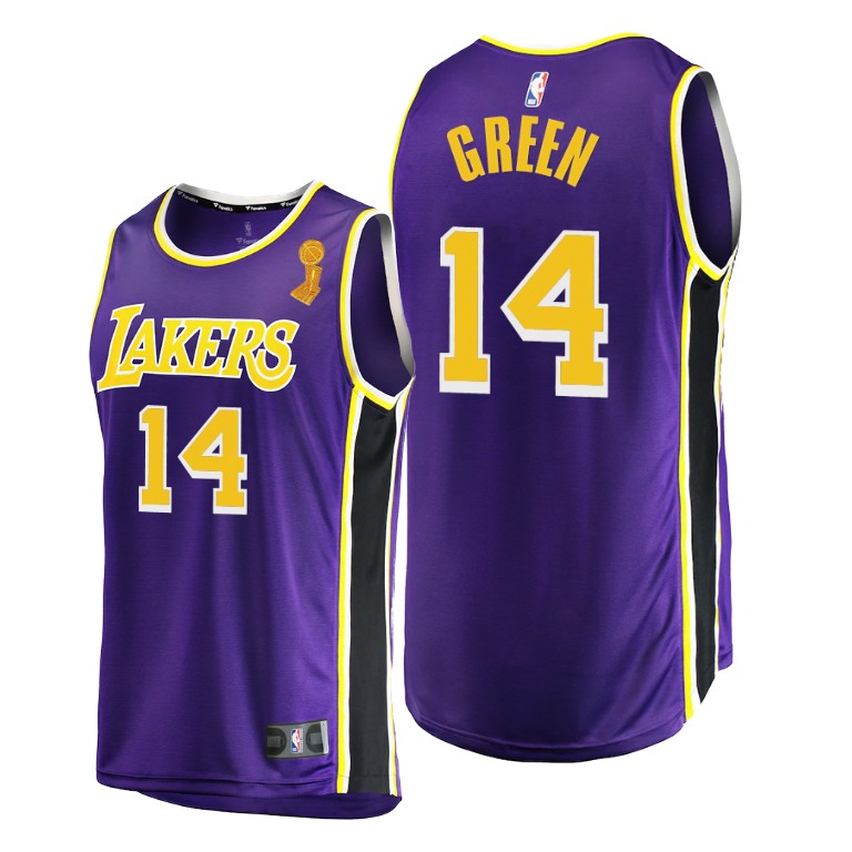 Men's Los Angeles Lakers Danny Green #14 NBA Statement 2020 Replica Finals Champions Purple Basketball Jersey QJN6683UK